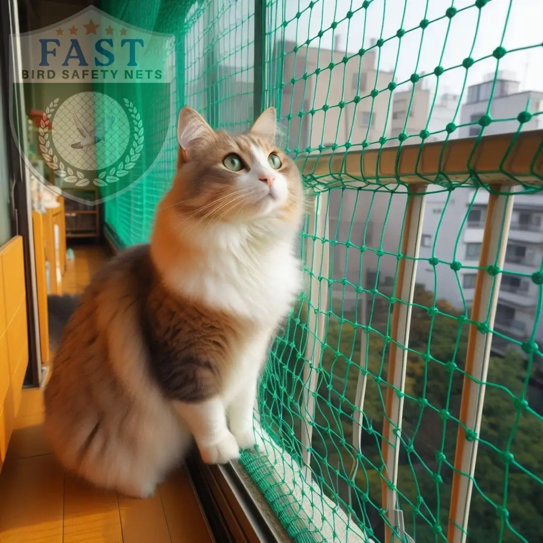 Perfect Installation of Cat net in Balcony